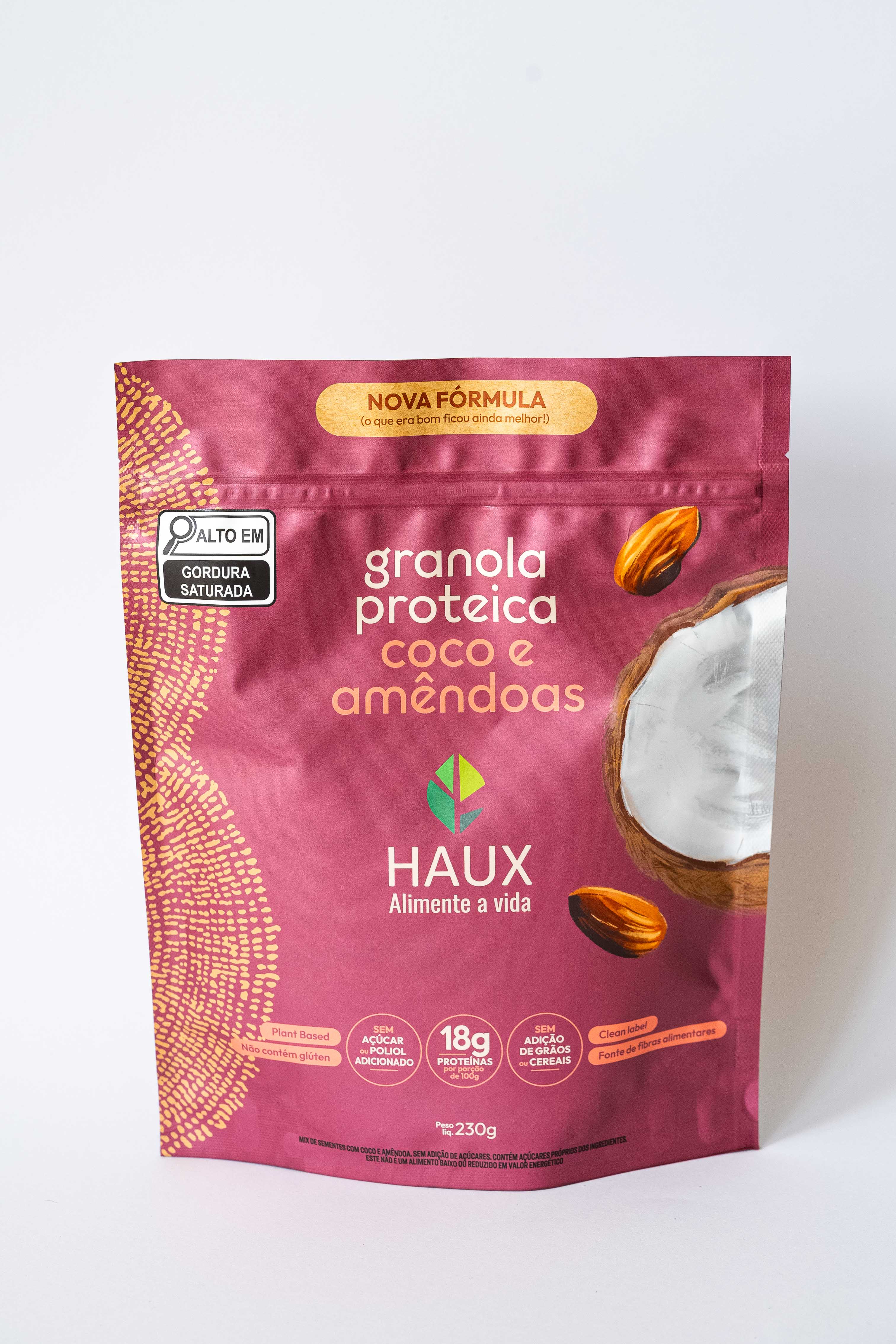 GRANOLA PROTEICA COCO E AMÊNDOAS